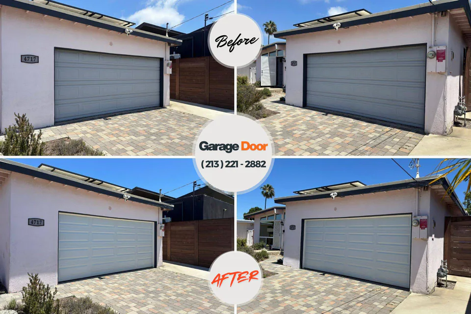 Before and after: garage door repair Groveville, NJ